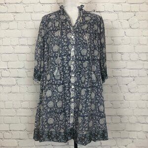 Marea Blue Floral Block Print Dress Size XS